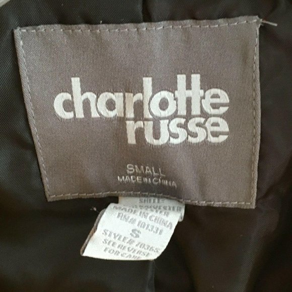 Charlotte Russe Yellow Jacket Corduroy Pea Coat S - Picture 4 of 5